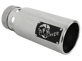 AFE aFe SATURN 4S 4in SS Intercooled Exhaust Tip - Polished 4in In x 5in Out x 12in L Bolt-On 49T40501-P122
