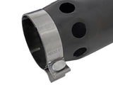 aFe Power Intercooled Tip Stainless Steel - Black 4in In x 5in Out x 12in L Bolt-On | 49T40501-B121