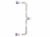 AFE aFe Takeda 2-1/2in 304 SS Axle-Back Exhaust w/ Blue Flame Tips 14-18 Mazda 3 L4 2.0L/2.5L 49-37014-L
