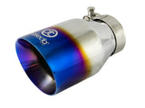 AFE aFe Takeda 304 Stainless Steel Clamp-On Exhaust Tip 2.5in Inlet / 4in Outlet - Blue Flame 49T25404-L07