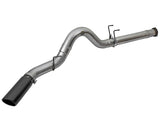 AFE aFe Large Bore-HD 5in DPF Back 409 SS Exhaust System w/Black Tip 2017 Ford Diesel Trucks V8 6.7L(td) 49-43090-B