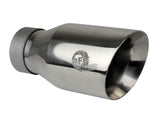 AFE aFe MACH Force-Xp Univ 304 SS Double-Wall Clamp-On Exhaust Tip - Polished - 3in Inlet - 4.5in Outlet 49T30454-P093