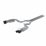 MBRP 18-22 Ford Mustang GT 5L T304 SS 3in Cat-Back Dual Rear w/4in Quad Carbon Fiber Tips (Street) | S72053CF