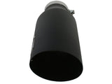 AFE aFe MACHForce XP Exhausts Tips SS-304 EXH Tip 4In x 7Out x 18L Bolt-On (blk) 49-92023-B