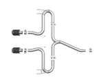 aFe Takeda 2-1/2in 304 SS Axle-Back Exhaust w/Carbon Tips 17-20 Honda Civic Sport L4-1.5L (t) | 49-36625-C