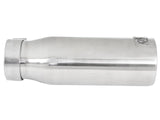 AFE aFe MACH Force-XP 304 SS Sing Wall Pol Exh Tip Univ Exit 3in Inlet x 4in Outlet x 12in L - Clamp On 49-92043-P