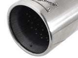 aFe MACH Force-XP 304 SS Sing Wall Pol Exh Tip Univ Exit 3in Inlet x 4in Outlet x 12in L - Clamp On | 49-92043-P
