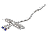 aFe Takeda 3in 304 SS Cat-Back Exhaust System w/Blue Flame Tips 17-20 Honda Civic Sport L4-1.5L (t) | 49-36624-L