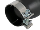 AFE aFe MACH Force-Xp 409 SS Exhaust Tip Black (Left Side) 3in In x 4-1/2in Out x 9in L Clamp-On 49T30452-B09