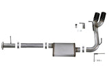 AFE aFe Rebel Series CB 3in Middle Side Exit SS Exht w/ Black Tips 15-17 Chevy Colorado / GMC Canyon 49-44061-B