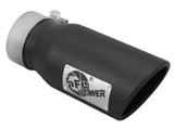 aFe MACHForce XP 3in Inlet x 4in Outlet x 9in Length Clamp-On Black Tip | 49T30401-B09