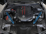 aFe CONTROL 304 Stainless Steel Front Suspension Strut Brace Blue - Toyota GR Supra (A90) 20-21 | 450-721003-L