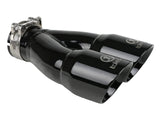 AFE aFe Takeda 2.5in 304 Stainless Steel Clamp-on Exhaust Tip 2.5in Inlet 3in Dual Outlet - Black 49T25364-B10