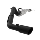 MBRP 17+ Chevrolet Colorado 2.5L/3.6L 3in Cat Back Single Side Exit w/ 4in Tip - Back Coated | S5090BLK