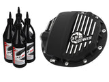 aFe Pro Series AAM 9.5/9.76 Rear Diff Cover Black w/Mach Fins & Oil 14-19 GM Silverado/Sierra 1500 | 46-71121B
