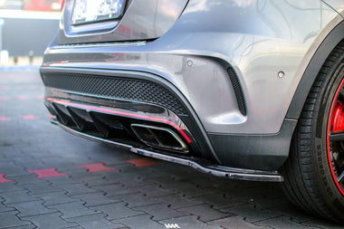 Maxton Design GLOSS BLACK Maxton Design Central Rear Splitter (Without Vertical Bars) Mercedes-Benz GLA 45 AMG SUV (X156) Preface ME-GLA-156-AMG-RD1G