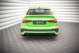 Maxton Design GLOSS BLACK Maxton Design Central Rear Splitter - Audi / 8Y / RS3 / Sedan AU-RS3-8Y-S-RD1G