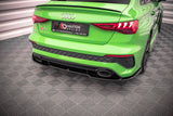 Maxton Design GLOSS BLACK Maxton Design Central Rear Splitter - Audi / 8Y / RS3 / Sedan AU-RS3-8Y-S-RD1G