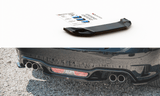 Maxton Design New Gloss Black Maxton Design Central Rear Splitter Fiat 124 Spider Abarth FI-124-1-AB-RD2G