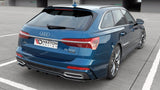 Maxton Design Maxton Design Central Rear Splitter (With Vertical Bars) Audi A6 S-Line Avant/Sedan C8