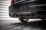 Maxton Design GLOSS BLACK Maxton Design Central Rear Splitter (With Vertal Bars) - BMW / F01 / 7-Series / M-Pack BM-7-01-MPACK-RD1G+RD2G
