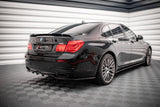 Maxton Design GLOSS BLACK Maxton Design Central Rear Splitter (With Vertal Bars) - BMW / F01 / 7-Series / M-Pack BM-7-01-MPACK-RD1G+RD2G