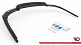 Maxton Design GLOSS BLACK Maxton Design Central Rear Splitter (With Vertal Bars) - BMW / F01 / 7-Series / M-Pack BM-7-01-MPACK-RD1G+RD2G