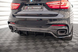 Maxton Design Maxton Design Central Rear Splitter (w/ Vertical Bars) - BMW X6 M-PACK F16