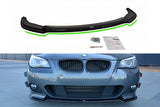 Maxton Design New GLOSS BLACK Maxton Design Front Splitter BMW 5 E60/61 M-Package BM-5-60-MPACK-FD1G