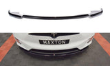 Maxton Design GLOSS BLACK Maxton Design Front Splitter V.1 Tesla Model X TE-MODELX-FD1G