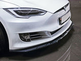 TESLA GLOSS BLACK FRONT SPLITTER V.1 TESLA MODEL S FACELIFT TE-MODELS-1F-FD1G