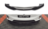 Maxton Design New GLOSS BLACK Maxton Design Front Splitter V.2 Tesla Model X TE-MODELX-FD2G