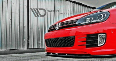 Maxton Design New GLOSS BLACK Maxton Design Front Splitter Ver.2 VW Mk4 Golf (For Golf GTi 35Th) VW-GO-6-GTI-35TH-FD2G