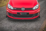 Maxton Design GLOSS BLACK Maxton Design Front Splitter Flaps Volkswagen Golf GTi Mk6 VWGO6GTICNC-FSF1G