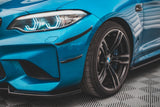 Maxton Design BLACK Maxton Design Front Bumper Wings (Canards) BMW M2 F87 BM-2-87-M-CAN1