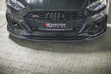 Maxton Design New Maxton Design Front Splitter + Flaps V.1 Audi RS5 F5 Facelift