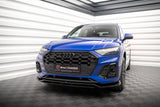 Maxton Design Gloss Black Maxton Design Front Splitter V.1 Audi SQ5 / Q5 S-Line SUV / Sportback Mk2 Facelift AU-SQ5-2F-SB-FD1G+FD1RG