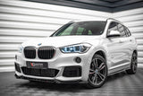 Maxton Design GLOSS BLACK Maxton Design Front Splitter V.2 - BMW / F48 / X1 / M-Pack BM-X1-48-MPACK-FD2G
