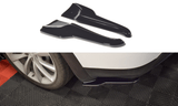Maxton Design New GLOSS BLACK Maxton Design Rear Side Splitters V.2 Tesla Model X TE-MODELX-RSD2G