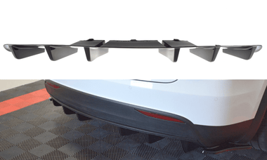Maxton Design New GLOSS BLACK Maxton Design Rear Valance Tesla Model X TE-MODELX-RS2G