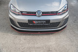 Maxton Design Black with Red Core Maxton Design Racing Durability Front Splitter | VW Mk7 GTI VWGO7GTICNC-FD2BRB