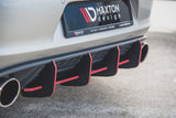 Maxton Design Black with Red Core Maxton Design Racing Durability Rear Diffuser V.1 | VW Mk7 GTI VWGO7GTICNC-RS1BRB