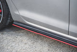 Maxton Design Black with Red Core Maxton Design Racing Durability Side Skirts Diffusers | VW Mk7 GTI VWGO7GTICNC-SD1BRB