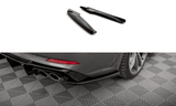AUDI GLOSS BLACK REAR SIDE SPLITTERS AUDI S5 COUPE / SPORTBACK F5 (set for valance) AU-S5-2-RSD1G