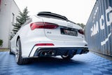 Maxton Design New Maxton Design Rear Valance + Exhaust Ends Imitation Audi A6 C8 S-Line