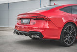 Maxton Design New Maxton Design Rear Valance + Exhaust Ends Imitation Audi A7 C8 S-Line