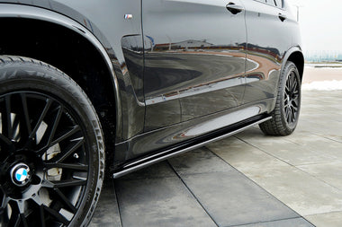 Maxton Design GLOSS BLACK Maxton Design Side Skirts Diffusers BMW X5 F15 M50D BM-X5-15-M-SD1G