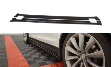 Maxton Design New GLOSS BLACK Maxton Design Side Skirts Diffusers V.1 Tesla Model X TE-MODELX-SD1G