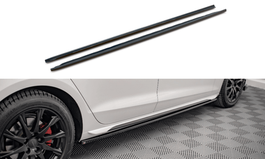 Maxton Design GLOSS BLACK Maxton Design Side Skirts Diffusers Audi A4 B9 Facelift (Standard) AU-A4-B9F-SD1G