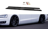 Maxton Design New GLOSS BLACK Maxton Design Side Skirts Diffusers Audi A8 D4 AU-A8-D4-SD1G